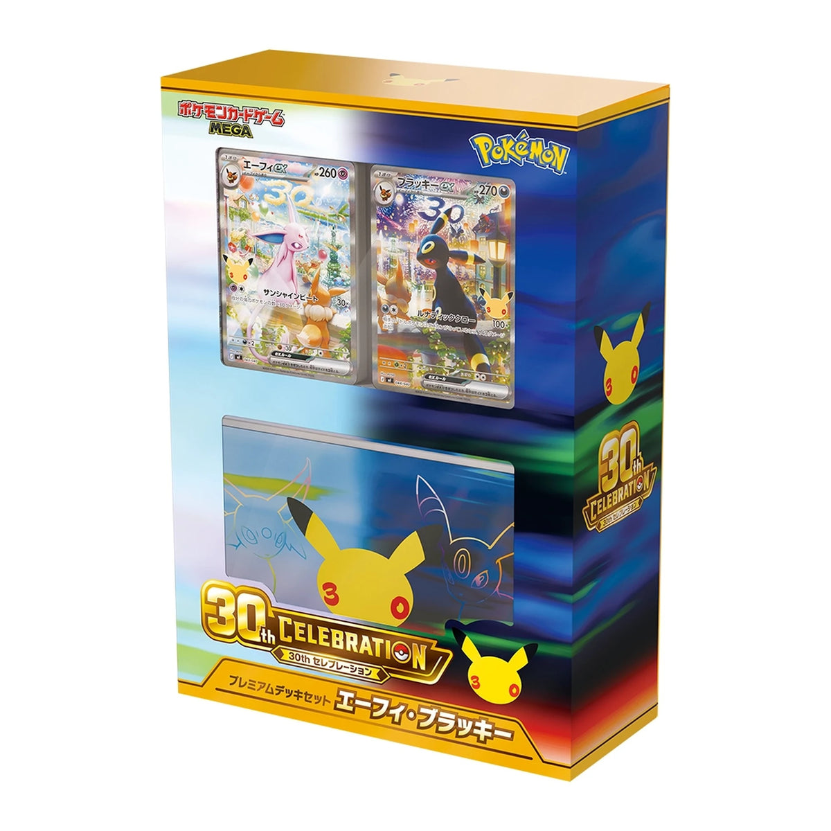 MEGA 30th CELEBRATION Premium Deck Set Espeon Umbreon Japanese - Live Rip&Ship
