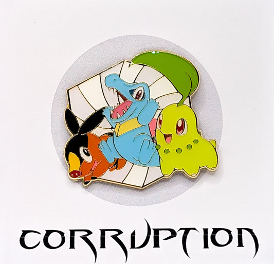 Tepig Totodile Chikorita Pin