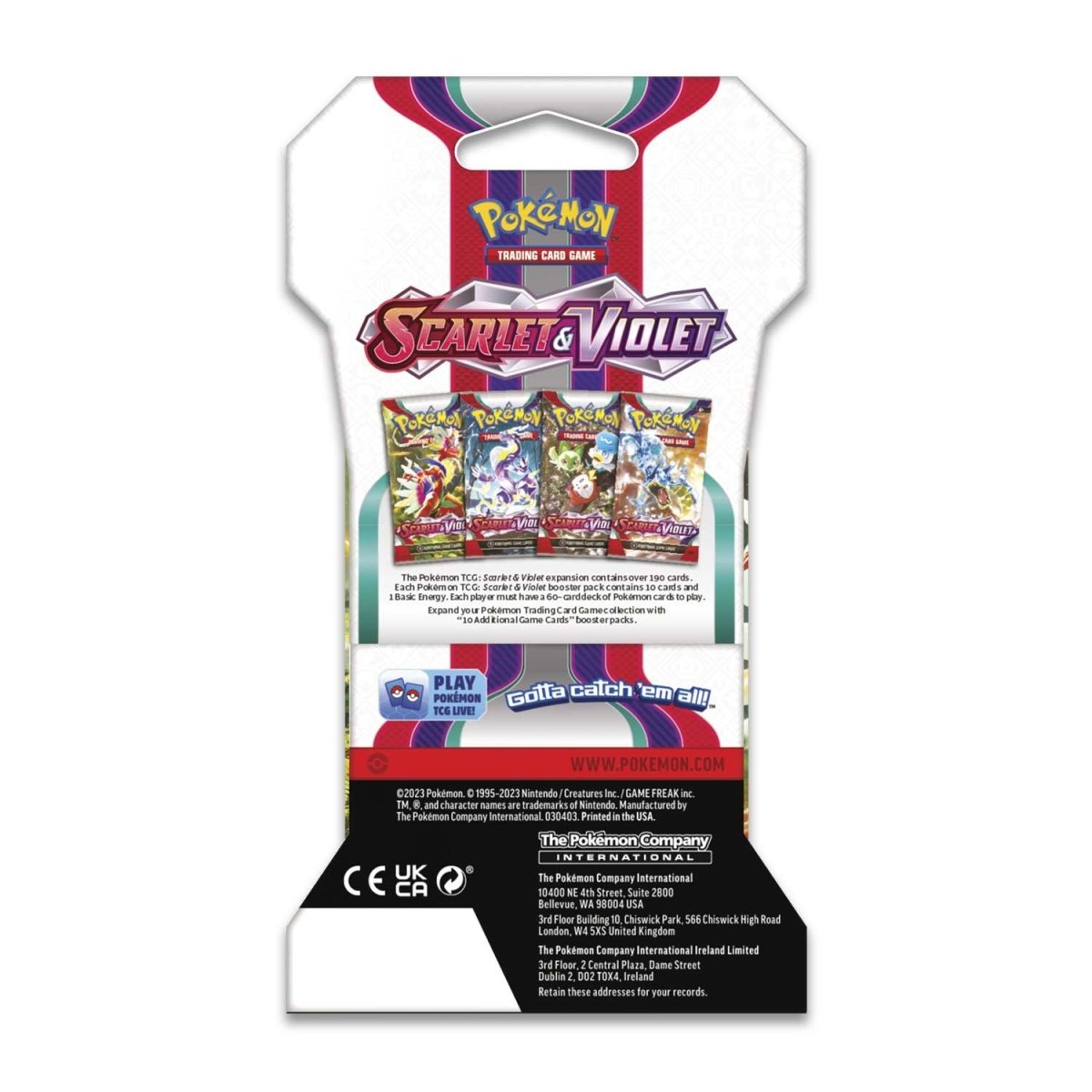 Scarlet & Violet Sleeved Booster Pack - Live Rip&Ship